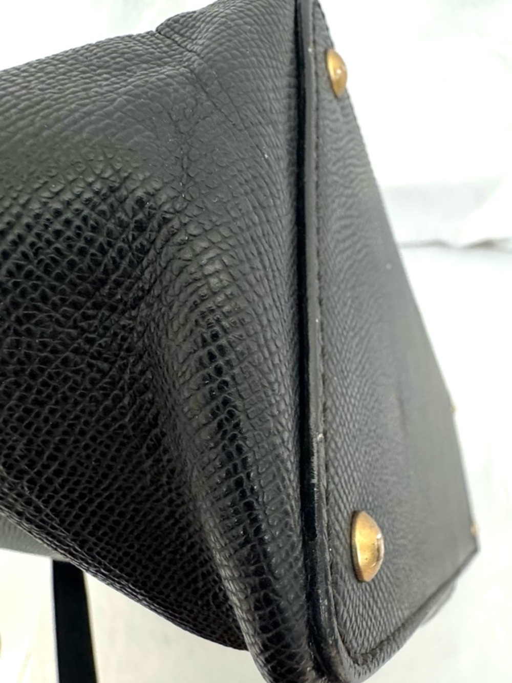 CHANEL Vintage Black Textured Saffiano-style Leather Tote Shopper Bag Italy - Picture 13 of 16